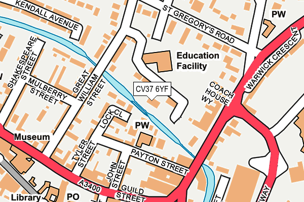 CV37 6YF map - OS OpenMap – Local (Ordnance Survey)