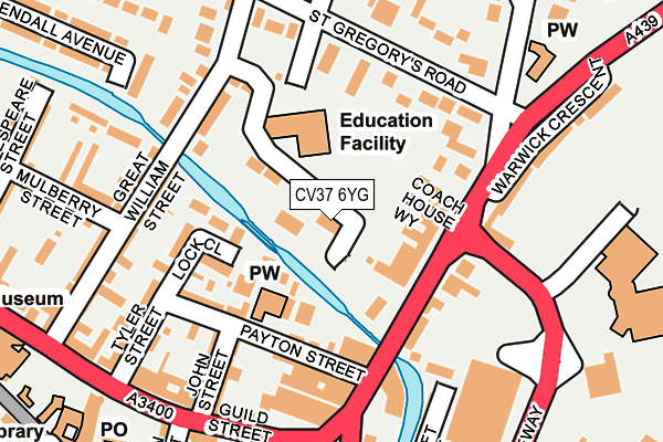 CV37 6YG map - OS OpenMap – Local (Ordnance Survey)