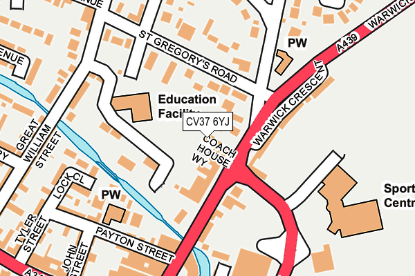 CV37 6YJ map - OS OpenMap – Local (Ordnance Survey)