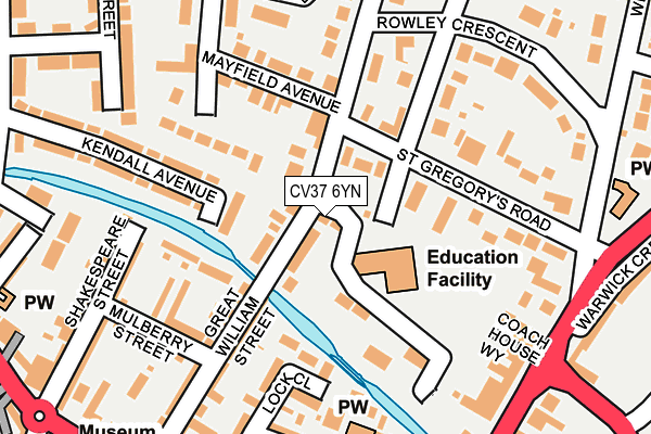 CV37 6YN map - OS OpenMap – Local (Ordnance Survey)