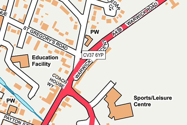 CV37 6YP map - OS OpenMap – Local (Ordnance Survey)