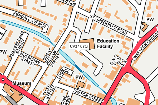 CV37 6YQ map - OS OpenMap – Local (Ordnance Survey)