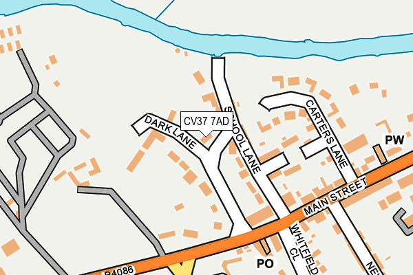 CV37 7AD map - OS OpenMap – Local (Ordnance Survey)