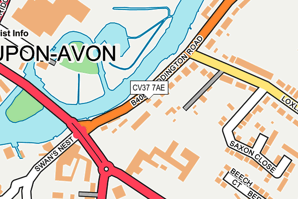 CV37 7AE map - OS OpenMap – Local (Ordnance Survey)