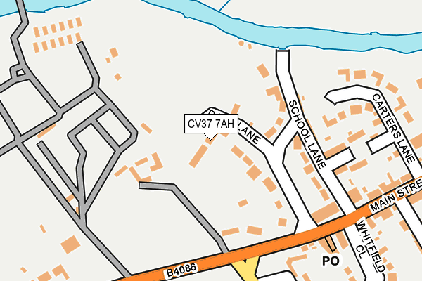 CV37 7AH map - OS OpenMap – Local (Ordnance Survey)