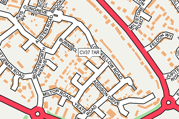 CV37 7AR map - OS OpenMap – Local (Ordnance Survey)