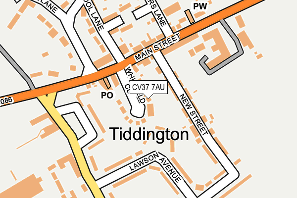 CV37 7AU map - OS OpenMap – Local (Ordnance Survey)