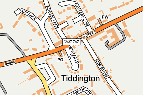 Map of TIDDINGTON CONVENIENCE STORES LIMITED at local scale