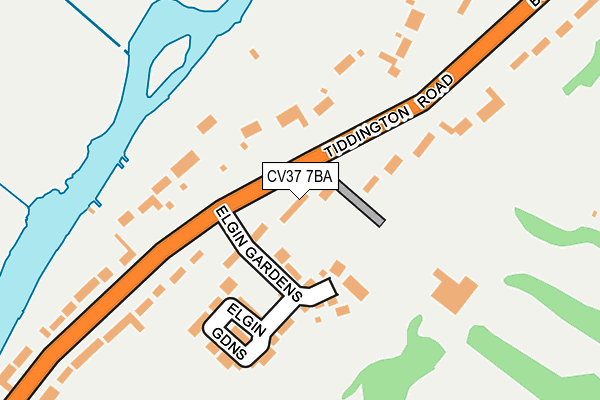 CV37 7BA map - OS OpenMap – Local (Ordnance Survey)