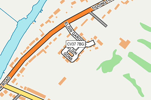 CV37 7BG map - OS OpenMap – Local (Ordnance Survey)