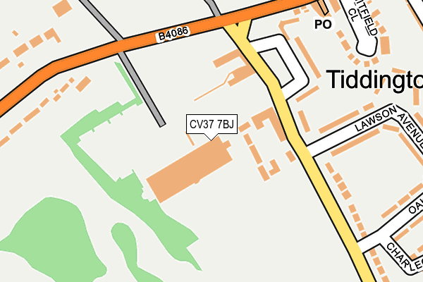 CV37 7BJ map - OS OpenMap – Local (Ordnance Survey)
