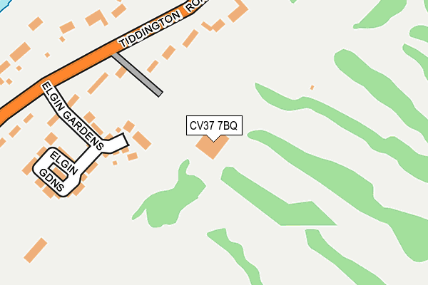 CV37 7BQ map - OS OpenMap – Local (Ordnance Survey)