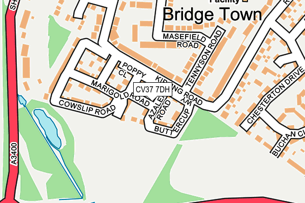 CV37 7DH map - OS OpenMap – Local (Ordnance Survey)