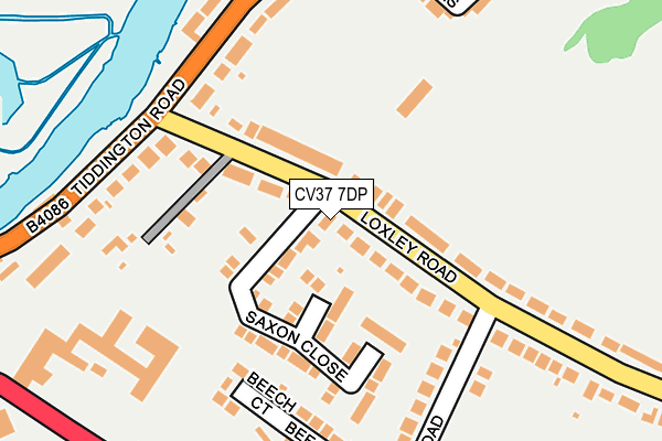 CV37 7DP map - OS OpenMap – Local (Ordnance Survey)