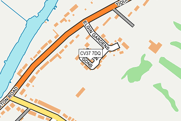 CV37 7DQ map - OS OpenMap – Local (Ordnance Survey)