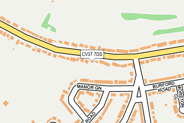 CV37 7DS map - OS OpenMap – Local (Ordnance Survey)