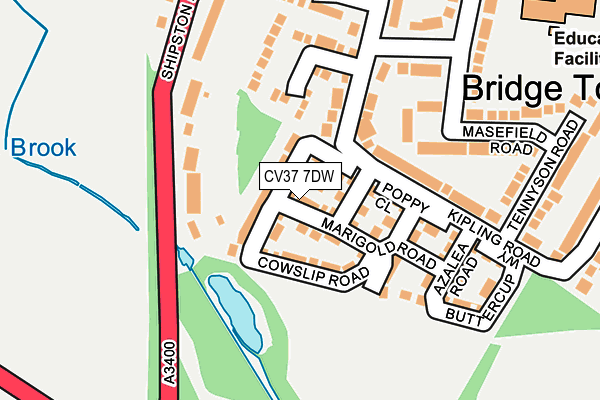 CV37 7DW map - OS OpenMap – Local (Ordnance Survey)