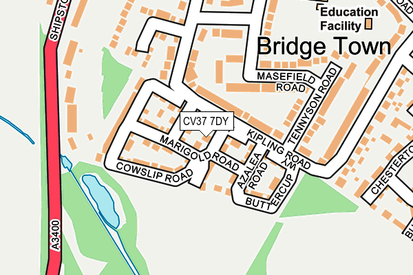 CV37 7DY map - OS OpenMap – Local (Ordnance Survey)