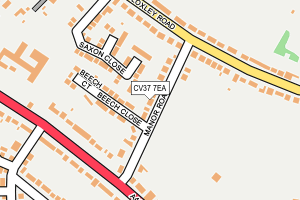 CV37 7EA map - OS OpenMap – Local (Ordnance Survey)