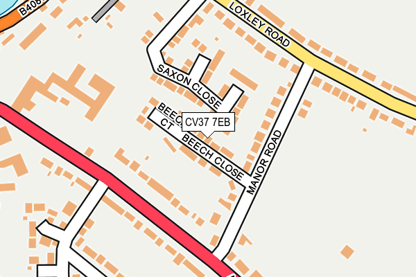 CV37 7EB map - OS OpenMap – Local (Ordnance Survey)