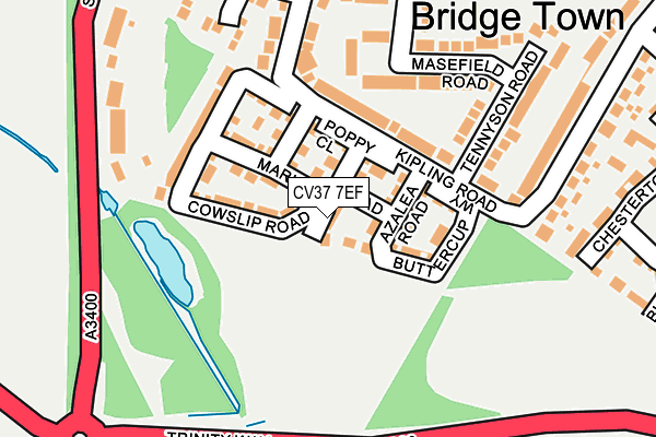 CV37 7EF map - OS OpenMap – Local (Ordnance Survey)