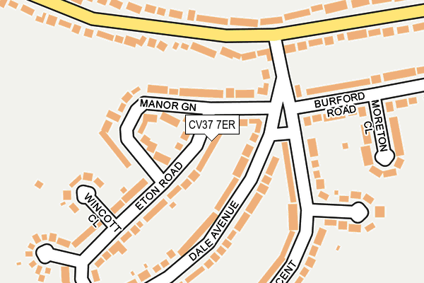 CV37 7ER map - OS OpenMap – Local (Ordnance Survey)