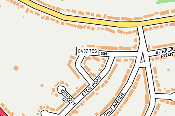 CV37 7ES map - OS OpenMap – Local (Ordnance Survey)