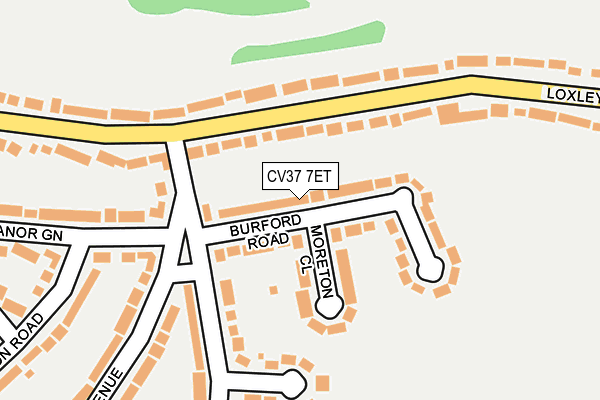 CV37 7ET map - OS OpenMap – Local (Ordnance Survey)