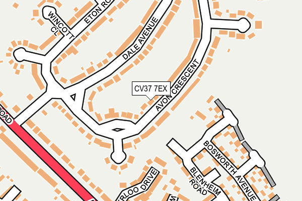 CV37 7EX map - OS OpenMap – Local (Ordnance Survey)