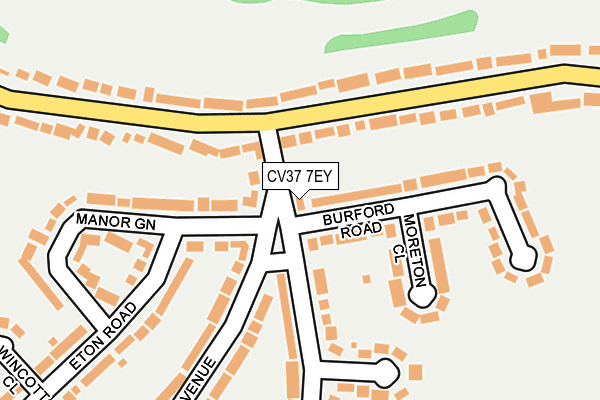 CV37 7EY map - OS OpenMap – Local (Ordnance Survey)