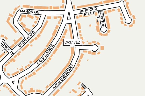 CV37 7EZ map - OS OpenMap – Local (Ordnance Survey)