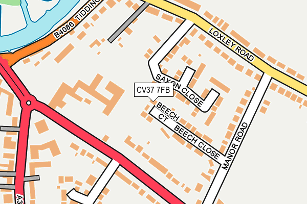 CV37 7FB map - OS OpenMap – Local (Ordnance Survey)