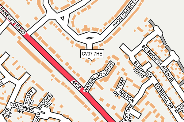 CV37 7HE map - OS OpenMap – Local (Ordnance Survey)