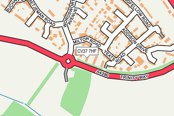 CV37 7HF map - OS OpenMap – Local (Ordnance Survey)