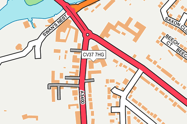 CV37 7HG map - OS OpenMap – Local (Ordnance Survey)