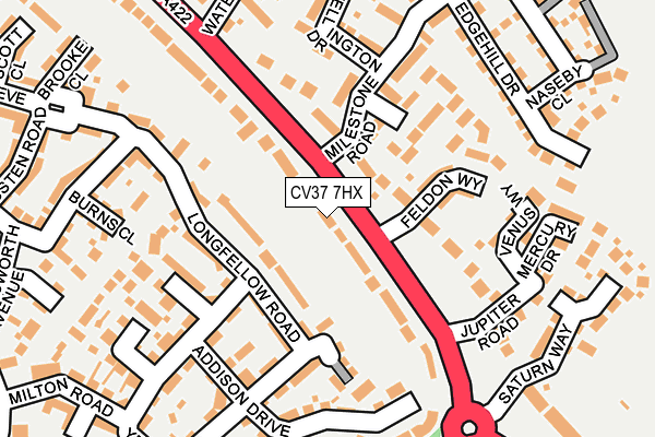 CV37 7HX map - OS OpenMap – Local (Ordnance Survey)