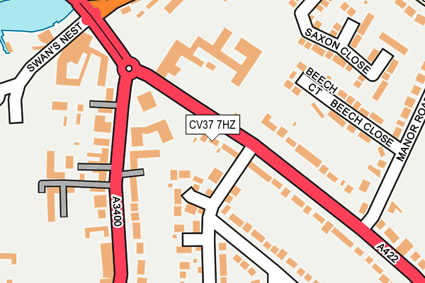 CV37 7HZ map - OS OpenMap – Local (Ordnance Survey)