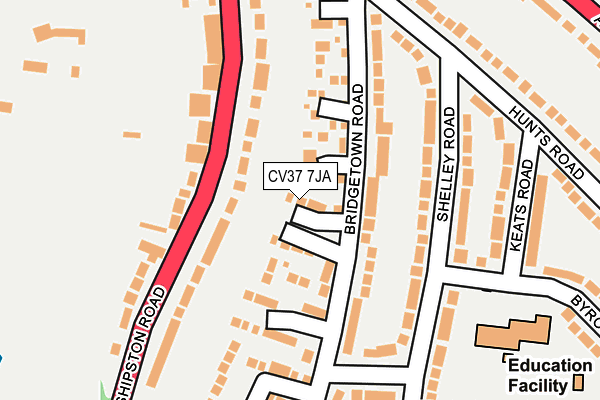 CV37 7JA map - OS OpenMap – Local (Ordnance Survey)