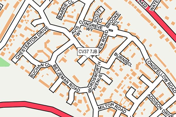 CV37 7JB map - OS OpenMap – Local (Ordnance Survey)