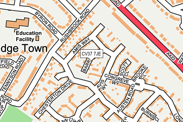 CV37 7JE map - OS OpenMap – Local (Ordnance Survey)