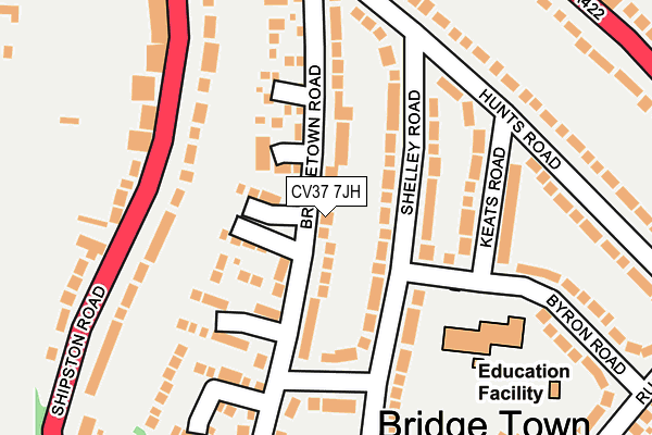 CV37 7JH map - OS OpenMap – Local (Ordnance Survey)