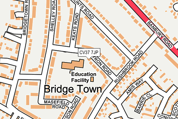 CV37 7JP map - OS OpenMap – Local (Ordnance Survey)