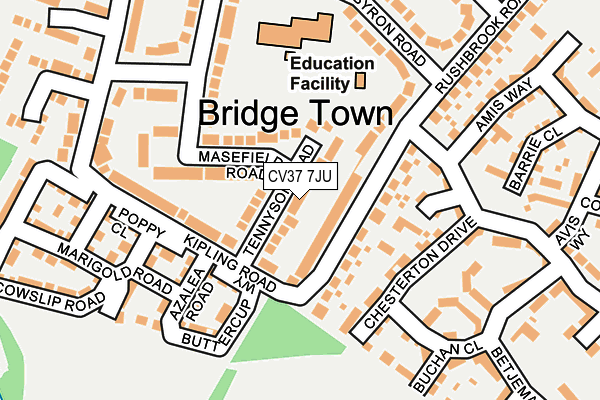 CV37 7JU map - OS OpenMap – Local (Ordnance Survey)