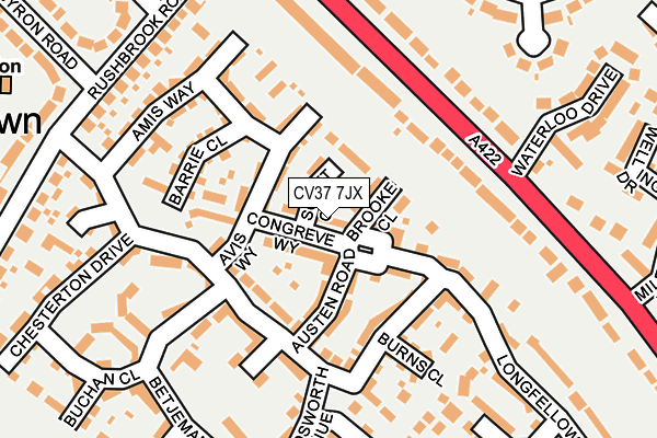 CV37 7JX map - OS OpenMap – Local (Ordnance Survey)
