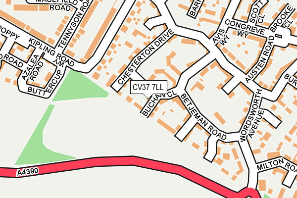 CV37 7LL map - OS OpenMap – Local (Ordnance Survey)