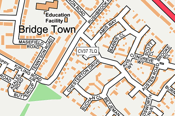 CV37 7LQ map - OS OpenMap – Local (Ordnance Survey)
