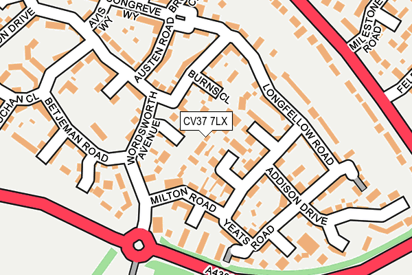 CV37 7LX map - OS OpenMap – Local (Ordnance Survey)