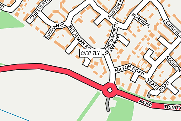 CV37 7LY map - OS OpenMap – Local (Ordnance Survey)