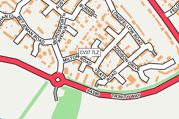 CV37 7LZ map - OS OpenMap – Local (Ordnance Survey)