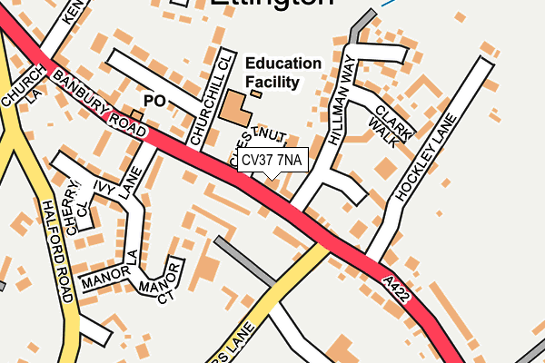 CV37 7NA map - OS OpenMap – Local (Ordnance Survey)